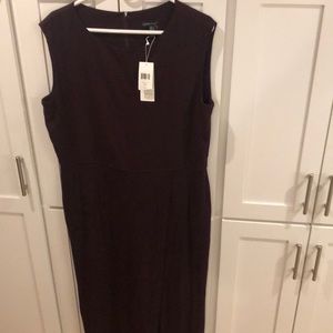 Eileen Fisher NWT Faux Wrap Cropped Jumpsuit Casis